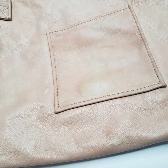 Jamie Handbags Large Leather Tote‎ Bag Blush Beige - Picture 5 of 11
